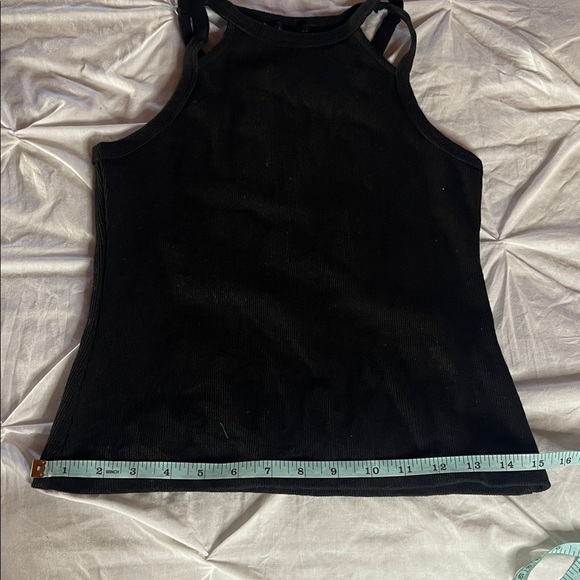 NWT Dance & Marvel Black Ribbed Strapy Tank Top Size M - Picture 10 of 10